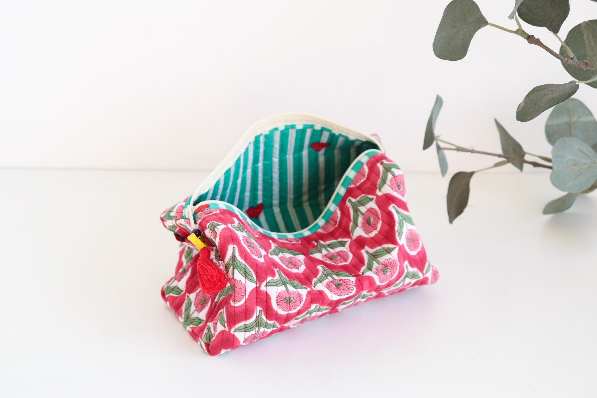 The Bloom Makeup Bag - Red