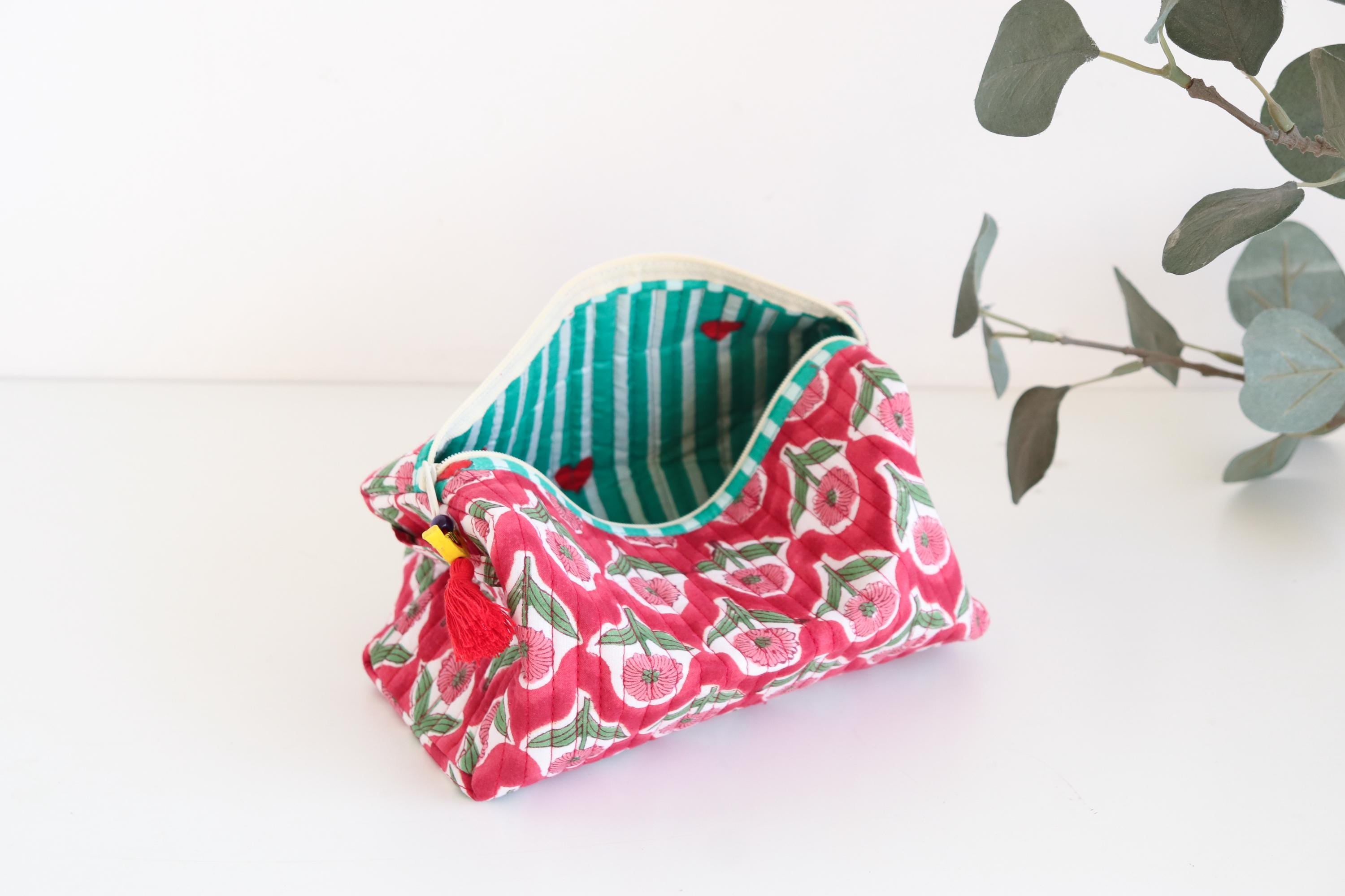 Quilted Makeup Bag