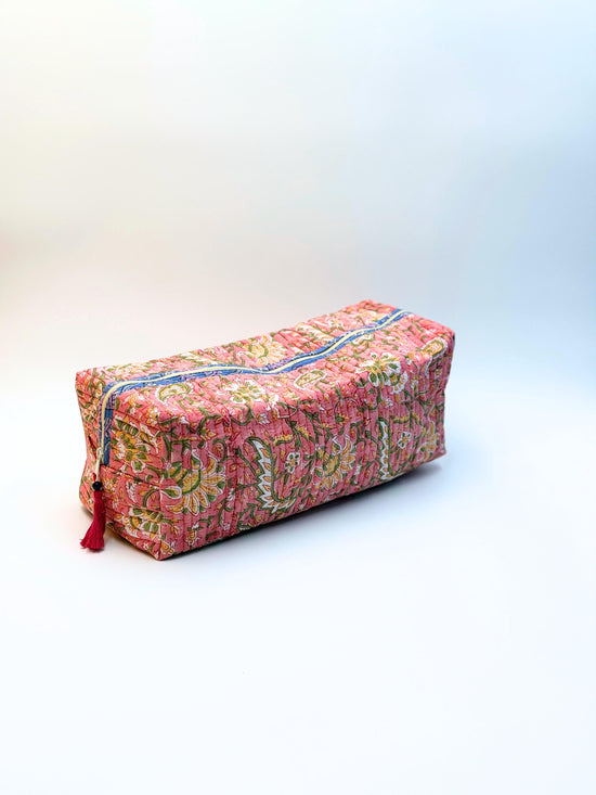 Cute Dyson Airwrap Bag, Travel Hair Dryer Storage Bag, Portable Hair Accessories Travel Case, Quilted Block Print Cotton Hair Tool Organize