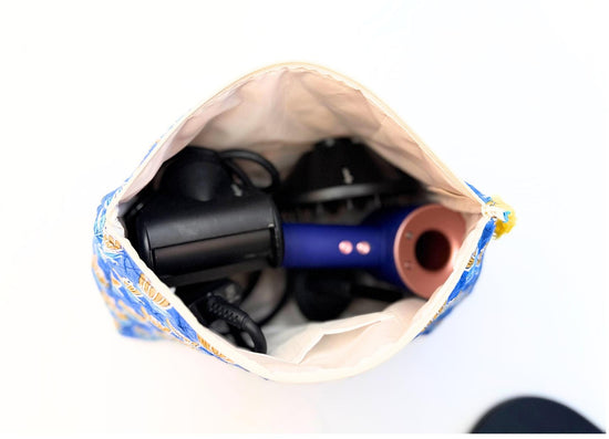 Dyson Airwrap Travel Case, Quilted Hair Tool Storage Pouch, Dyson Hair Dryer & Shark FlexStyle Case, Floral Makeup Organizer Bag, Waterproof