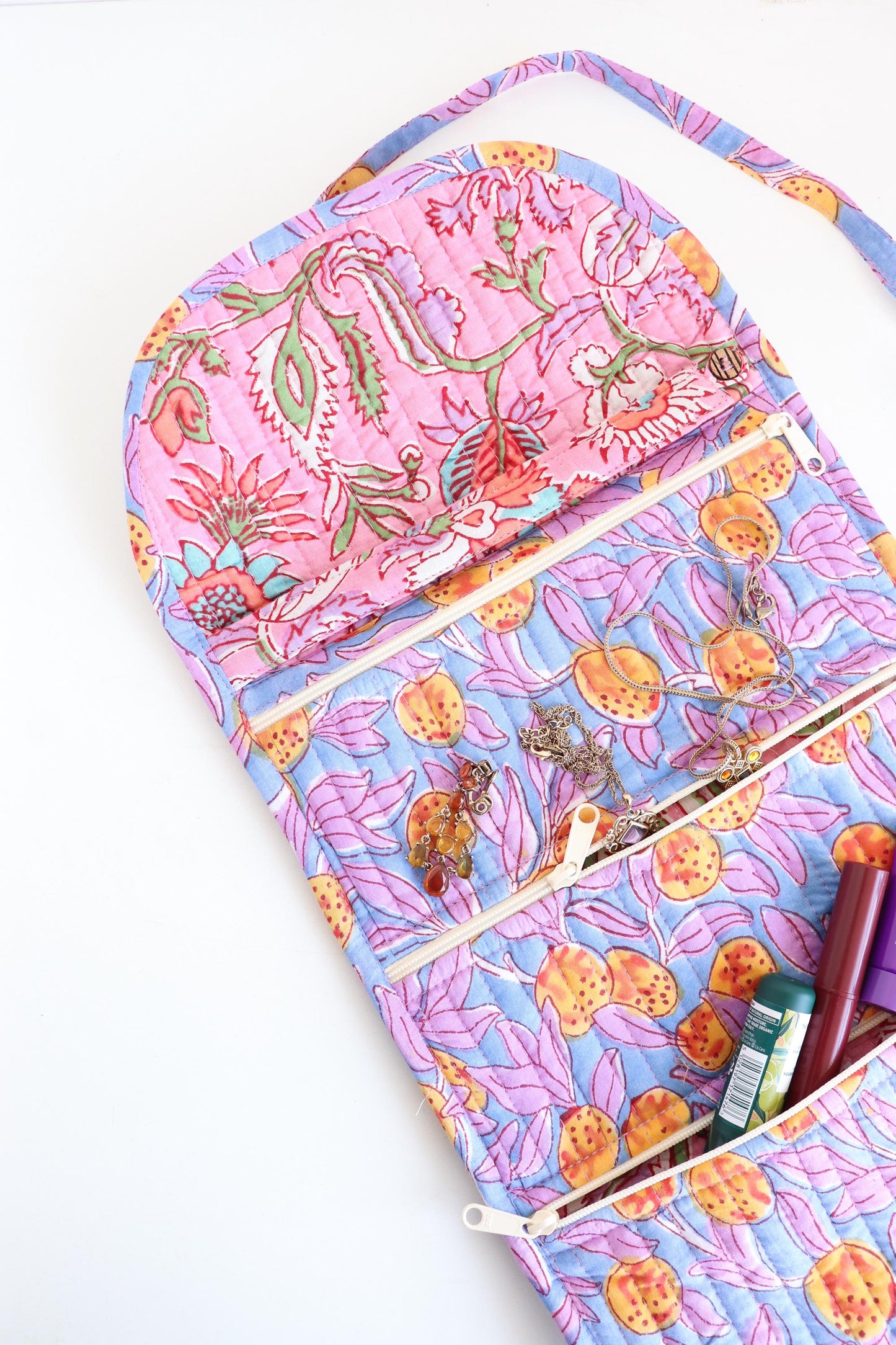 Quilted Jewelry Roll
