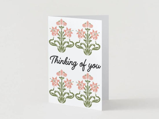 Thinking of You Printable Card – 5x7 Floral Sympathy Card JPG PNG PDF, Instant Download Encouragement Card, Elegant Botanical Design