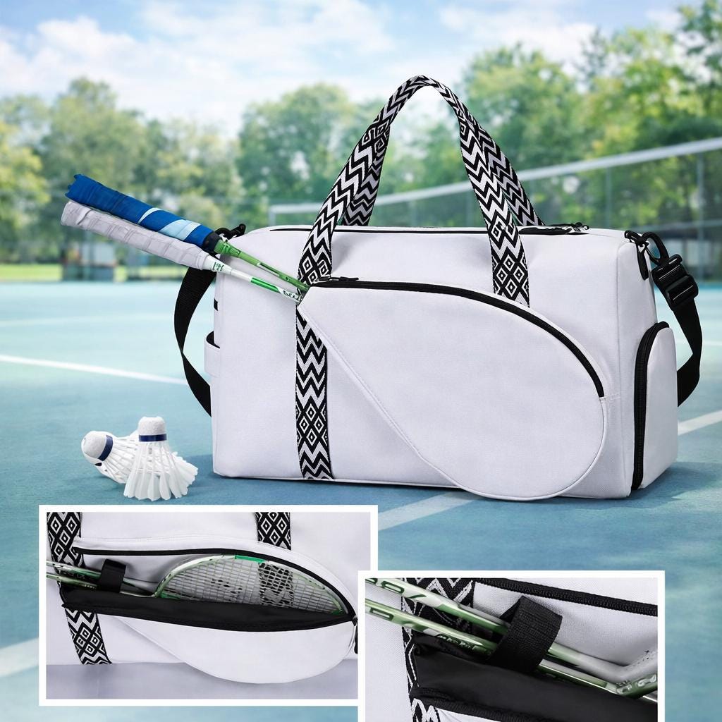 Badminton Racket Bag Oxford Cloth | Large 30–40L Sports Duffel | Lightweight Gym & Travel Bag | Gift for Badminton Players