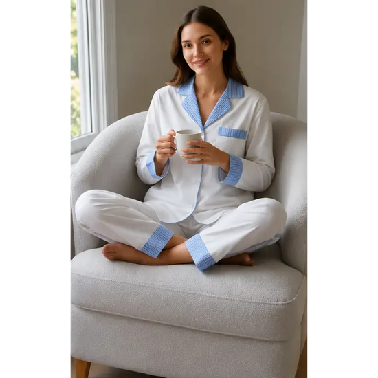 Coastal Retreat Cotton Pajama Set