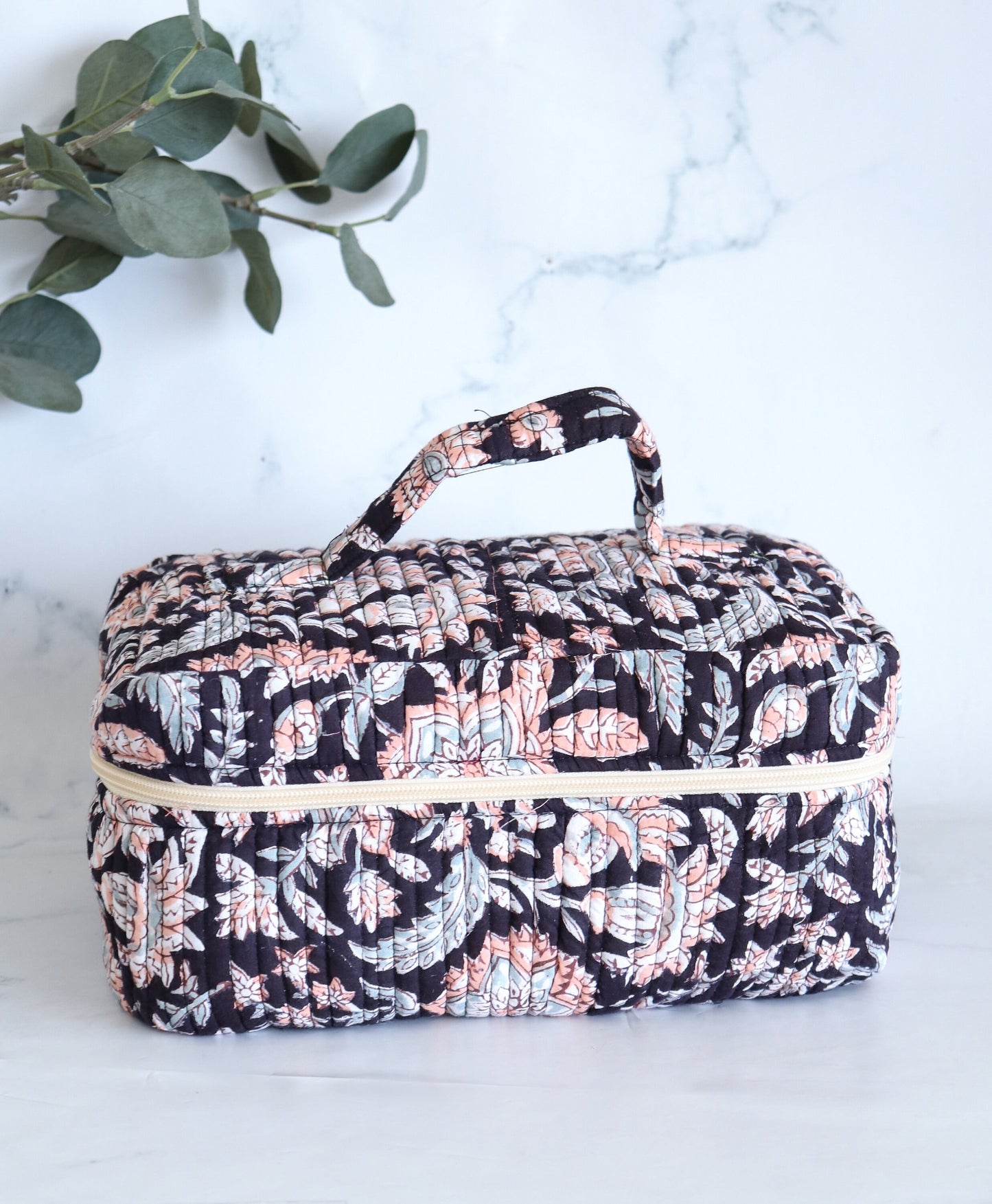 Handcrafted Quilted Vanity Bag
