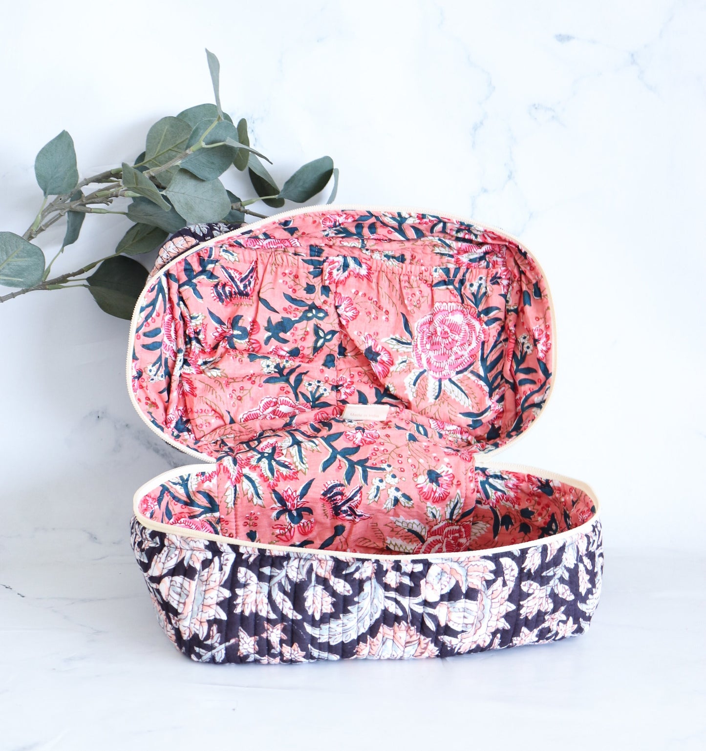 Handcrafted Quilted Vanity Bag
