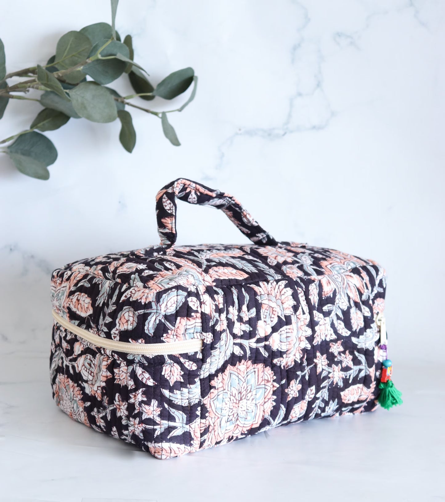 Handcrafted Quilted Vanity Bag