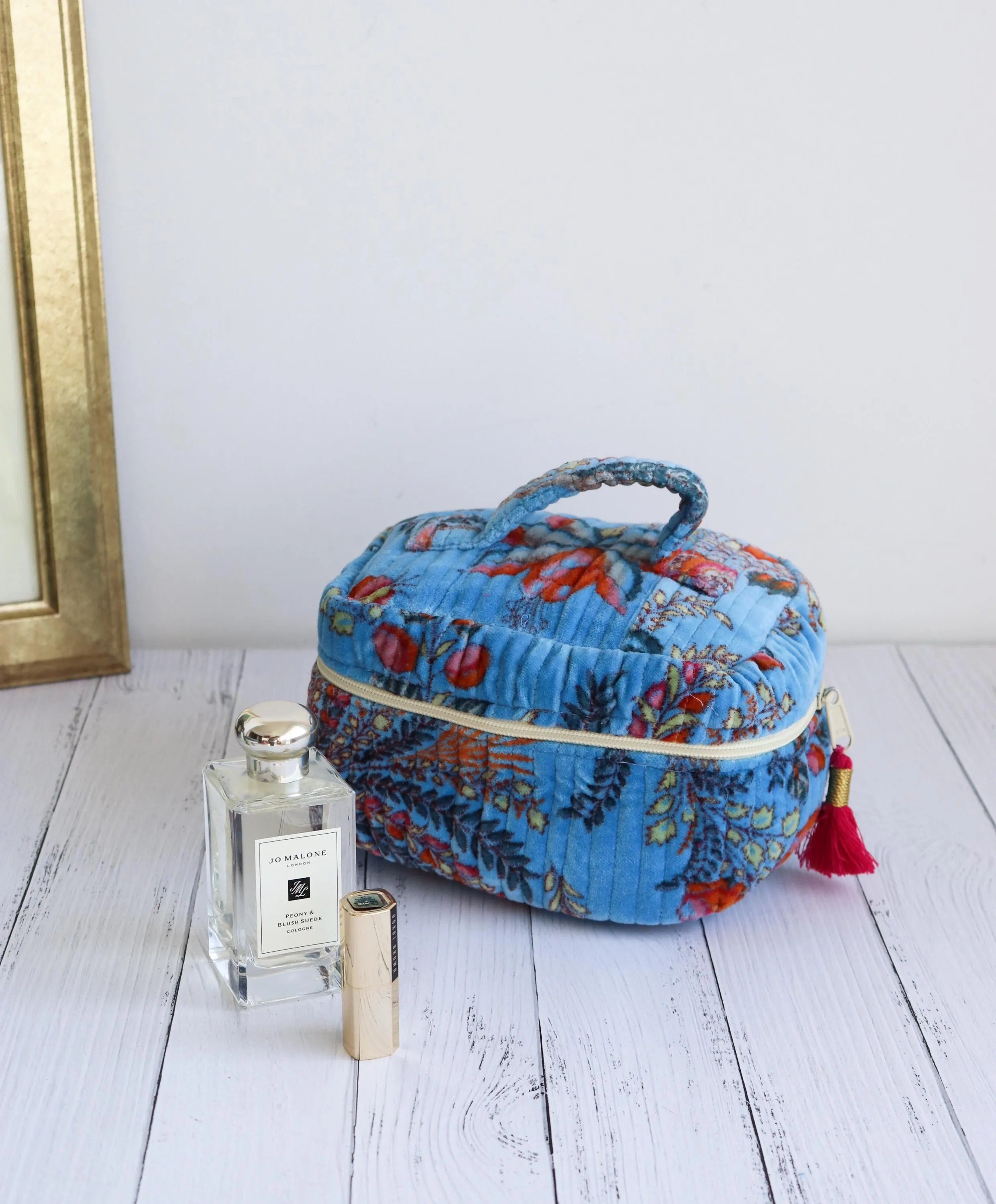 Luxury Velvet Makeup & Vanity Bag Set of 2