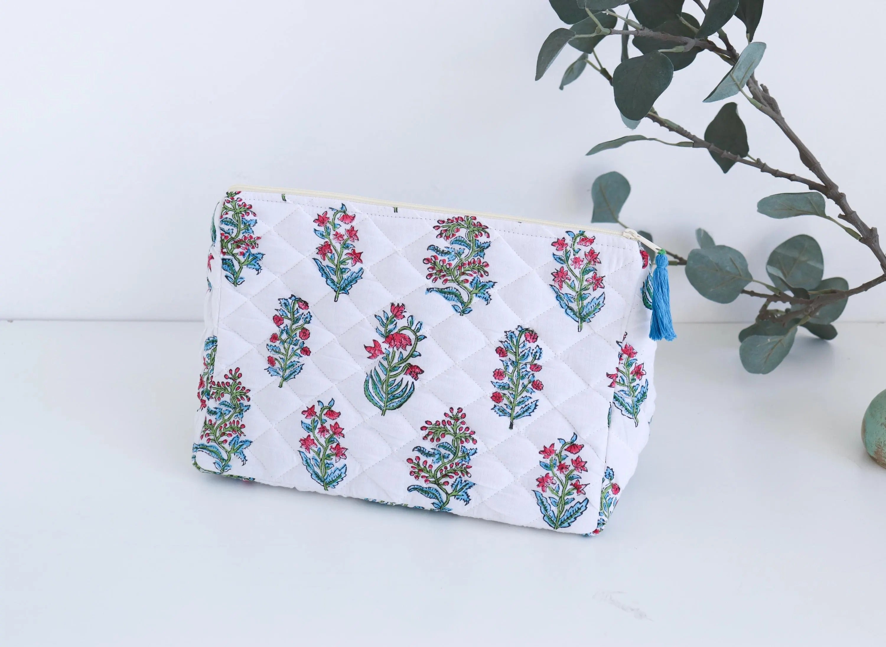 White Waterproof Travel Makeup Bag
