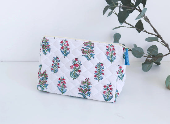 White Waterproof Travel Makeup Bag