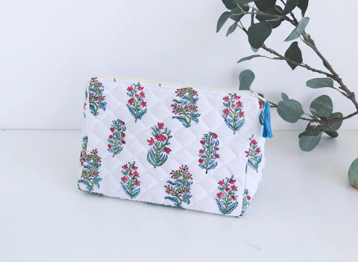 White Waterproof Travel Makeup Bag