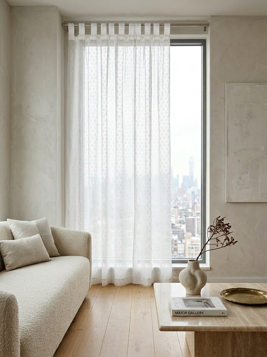 White Mist Semi-Sheer Curtain